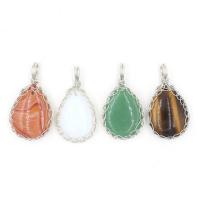 Gemstone Pendants Jewelry Zinc Alloy with Gemstone & Unisex nickel lead & cadmium free Sold By PC