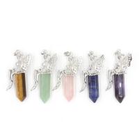 Gemstone Pendants Jewelry Zinc Alloy with Gemstone & Unisex nickel lead & cadmium free Sold By PC