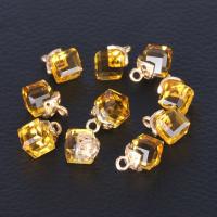 Crystal Pendants, Tibetan Style, with Crystal, gold color plated, fashion jewelry & DIY, more colors for choice, nickel, lead & cadmium free, 15x9x8mm, 10PCs/Bag, Sold By Bag