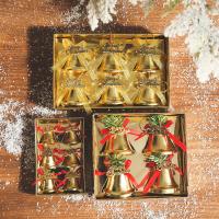 Kunststoff Weihnachtsbaum-Dekoration, mit Zettelkasten & Eisen, Weihnachtsglocke, goldfarben plattiert, Weihnachtsschmuck & verschiedene Größen vorhanden, keine, verkauft von Box