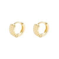 Messing Huggie Hoop Ohrringe, 18K vergoldet, verschiedene Stile für Wahl & für Frau, Goldfarbe, 10x10mm, verkauft von Paar