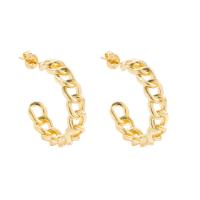Brass Stud Earring, gold color plated, different styles for choice & for woman, gold, 30x25mm, Sold By Pair