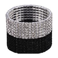 Zinc Alloy Bracelet plated adjustable & for woman & with rhinestone Inner Approx 50mm Sold By Lot
