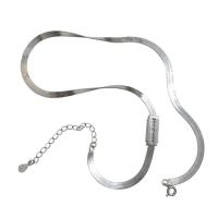 Messing Halskæde, med 1.97inch extender kæde, sølvfarvet forgyldt, mode smykker & for kvinde, nikkel, bly & cadmium fri, Længde Ca. 13.78 inch, Solgt af PC