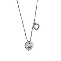 Brass Necklace with 1.97inch extender chain Heart fashion jewelry & for woman nickel lead & cadmium free Length Approx 15.75 Inch Sold By PC