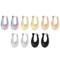 Acier inoxydable Levier Retour Earring, Acier inoxydable 304, bijoux de mode & pour femme, plus de couleurs à choisir, 17x21x4mm, Vendu par paire