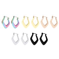 Stainless Steel Lever Back Earring, 304 Stainless Steel, Vacuum Ion Plating, fashion jewelry & for woman, more colors for choice, 22x22x4mm, Sold By Pair