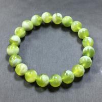 Gemstone Bracelets Jade New Mountain Round Unisex green Length Approx 18 cm Sold By PC
