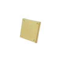 Zinc Alloy Square, guldfarve belagt, du kan DIY, nikkel, bly & cadmium fri, 25x25x2.60mm, Solgt af PC