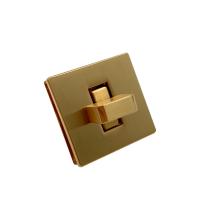 سبائك الزنك قفل الحقيبة, مربع, لون الذهب مطلي, ديي, النيكل والرصاص والكادميوم الحرة, 30x30mm, تباع بواسطة PC