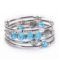Brass Bangle with Crystal fashion jewelry & multilayer & for woman original color nickel lead & cadmium free Sold By PC