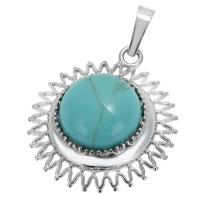 Gemstone Pendants Jewelry Zinc Alloy with Gemstone fashion jewelry & Unisex nickel lead & cadmium free Sold By PC
