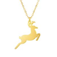 Stainless Steel Jewelry Necklace 304 Stainless Steel Deer Vacuum Ion Plating fashion jewelry & for woman Sold Per Approx 17.72 Inch Strand
