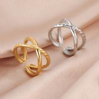 Stainless Steel Finger Ring, 304 Stainless Steel, fashion jewelry & for woman, more colors for choice, 10.40x1.50mm, Sold By PC
