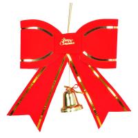 Tela flocado Ornamentos colgantes de Navidad, Lazo, Bricolaje & Joyas de Navidad & diverso tamaño para la opción, Rojo, Vendido por UD