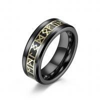 Tungsten Steel Ring for Men  plated & with letter pattern & for man 8mm US Ring Sold By PC