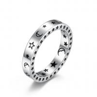 Rozsdamentes acél Finger Ring, 304 rozsdamentes acél, egynemű & különböző méretű a választás & zománc, az eredeti szín, 4mm, Méret:5-12, Által értékesített PC