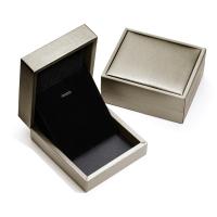 Jewelry Gift Box PU Leather with Plastic Square dustproof golden Sold By PC