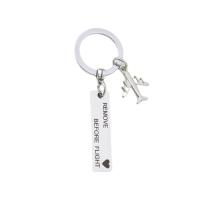 Stainless Steel Key Clasp, 201 Stainless Steel, Unisex & with letter pattern, more colors for choice, 75mm, Sold By PC