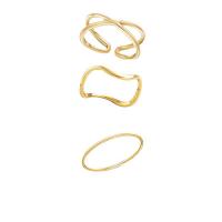Edelstahl Ringe, 316 L Edelstahl, 14 K vergoldet, Modeschmuck & für Frau, keine, Bohrung:ca. 6mm, Größe:8, verkauft von PC