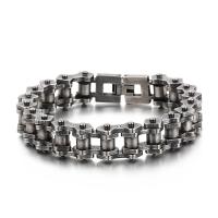 Titanium Steel Bracelet, different styles for choice & for man, original color, Length:Approx 9.05 Inch, Sold By PC