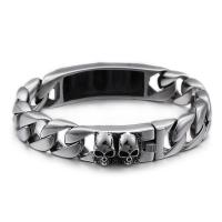 Titanium Steel Bracelet for man original color 15mm Length Approx 8.66 Inch Sold By PC