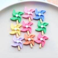Mobile Phone DIY Decoration, Resin, Pinwheel, epoxy gel, more colors for choice, 25x28mm, 100PCs/Lot, Sold By Lot