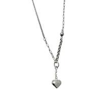 Collar de Latón, metal, con 1.97inch extender cadena, Corazón, Joyería & para mujer, libre de níquel, plomo & cadmio, longitud:aproximado 16.14 Inch, Vendido por UD