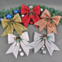 Cloth Christmas Tree Decoration, Bowknot, Christmas Design, more colors for choice, 350x300mm, Sold By PC