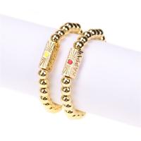 Brass Bracelet & Bangle, gold color plated, Adjustable & for woman & enamel, more colors for choice, nickel, lead & cadmium free, 20x9x9mm, Length:Approx 16-17 cm, Sold By PC