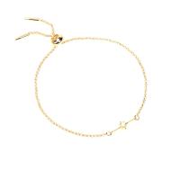 Cubic Zirconia Micro Pave Brass Bracelet, with Cubic Zirconia, gold color plated, Adjustable & for woman, clear, nickel, lead & cadmium free, 6x18mm, Length:Approx 16-22 cm, Sold By PC