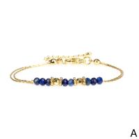 Gemstone Bracelets, Brass, with Gemstone, gold color plated, Double Layer & Adjustable & different materials for choice & for woman, more colors for choice, nickel, lead & cadmium free, 6mm, Length:Approx 16-22 cm, Sold By PC