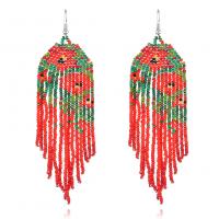 Fashion Fringe Earrings Seedbead handmade & for woman Sold By Pair