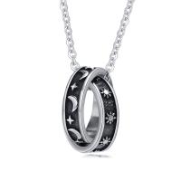Stainless Steel Jewelry Necklace, 304 Stainless Steel, fashion jewelry & different styles for choice & for man & enamel, 21.50x6mm, Length:Approx 23.62 Inch, Sold By PC