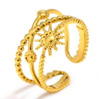 Нержавеющая сталь 304 Открыть палец кольцо, ювелирные изделия моды & Женский, Золотой, 13mm, продается PC