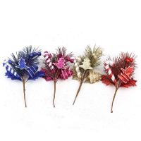 PVC Plastic Christmas Artificial Flower with Sequins & PE Foam handmade DIY & Christmas jewelry Sold By PC