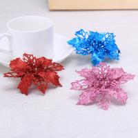 Plastic Christmas Artificial Flower with Sequins & Cloth handmade DIY & Christmas jewelry Sold By PC