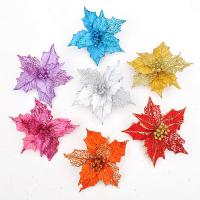 Velveteen Christmas Artificial Flower, with Sequins, handmade, DIY & Christmas jewelry & hollow, more colors for choice, 160mm, Sold By PC