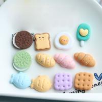 Mobile Phone DIY Decoration Resin food shape hand drawing multi-colored 20-23mm Sold By Lot