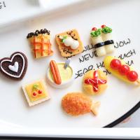 Mobile Phone DIY Decoration Resin food shape hand drawing multi-colored 20-25mm Sold By Lot