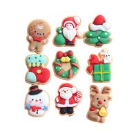 Mobile Phone DIY Decoration, Resin, Cartoon, hand drawing, Christmas Design & different styles for choice, multi-colored, 20x25mm, 100PCs/Lot, Sold By Lot