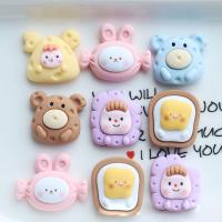 Mobile Phone DIY Decoration, Resin, Cartoon, hand drawing, different styles for choice, multi-colored, 20x22mm, 100PCs/Lot, Sold By Lot