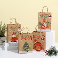 Świąteczna torba na prezent, Kraft, Świąteczny projekt & różnej wielkości do wyboru & różne wzory do wyboru, sprzedane przez PC