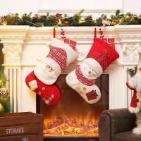 Christmas Holidays Stockings Gift Socks Knitted Fabric with Non-woven Fabrics handmade Christmas Design Sold By PC