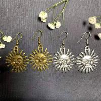 Earring Jewelry Aluminum Alloy Sun plated fashion jewelry & for woman Sold By Pair