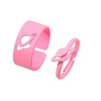 Couple Finger Rings, Tibetan Style, stoving varnish, 2 pieces & fashion jewelry & for woman, more colors for choice, Sold By Set
