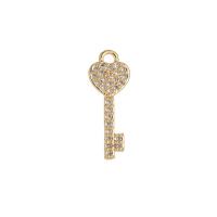 Cubic Zirconia Micro Pave Brass Pendant with Cubic Zirconia 14K gold plated Unisex nickel lead & cadmium free Sold By PC