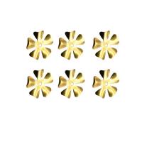 Латунный колпачок для бусин, Латунь, Форма цветка, плакирован золотом, DIY, Золотой, не содержит никель, свинец, 19mm, продается PC
