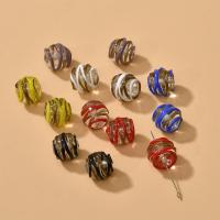 Granulos artesanais de  Lampwork, vidrilho, Adesivo Epóxi, DIY, Mais cores pare escolha, 13mm, vendido por PC