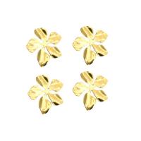 Hair Accessories DIY Findings Brass Flower gold color plated golden nickel lead & cadmium free 25mm Sold By PC